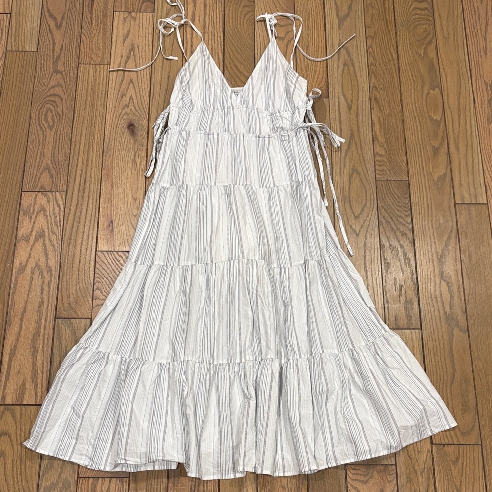 Rails Elegant White Striped Dress